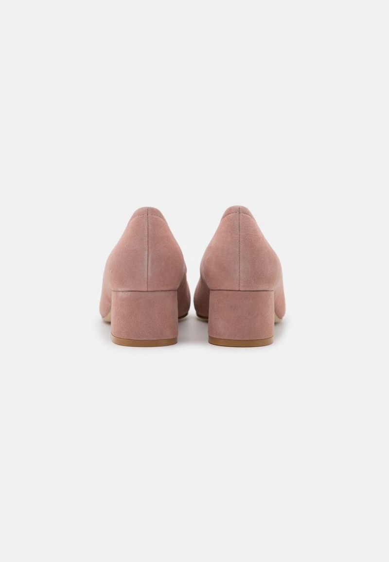 Anna Field Cheapest Leather Bekvämlighet Klassiska Heels Klackar Dam Rosa | SE-OFQHDU807