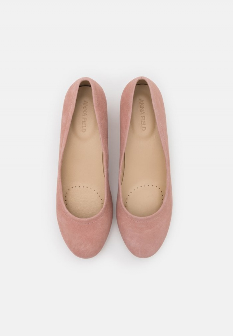 Anna Field Cheapest Leather Bekvämlighet Klassiska Heels Klackar Dam Rosa | SE-OFQHDU807