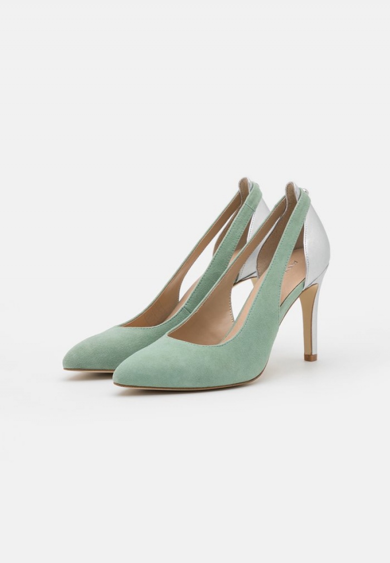 Anna Field Cheapest Leather High Heels Klackar Dam Mintgröna | SE-QZPIWD169