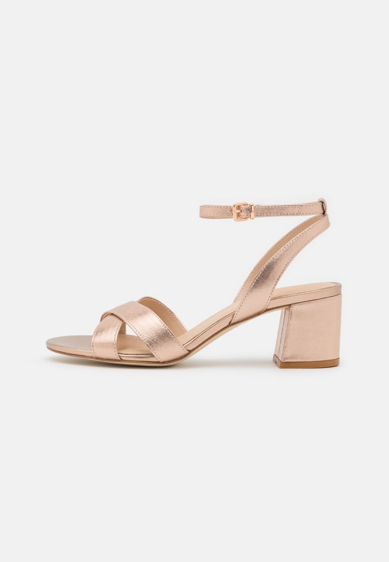 Anna Field Cheapest Leather Sandaler Dam Rosa Guld | SE-CGNLFW274