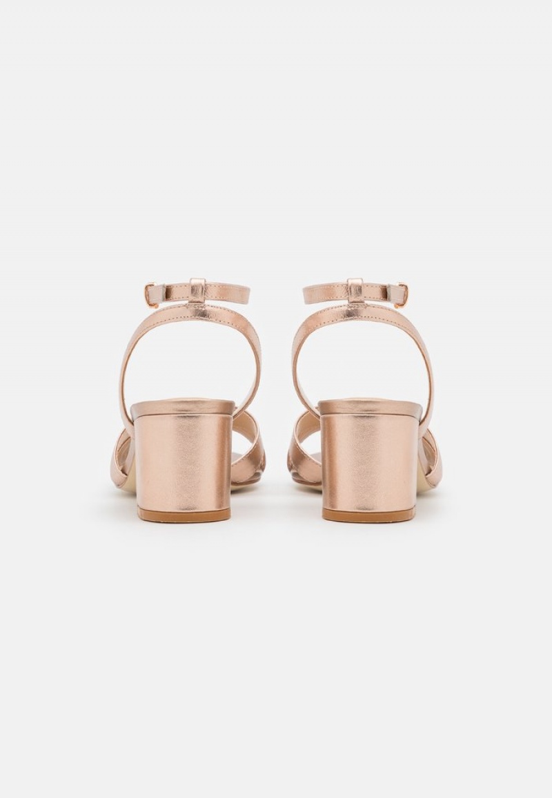 Anna Field Cheapest Leather Sandaler Dam Rosa Guld | SE-CGNLFW274