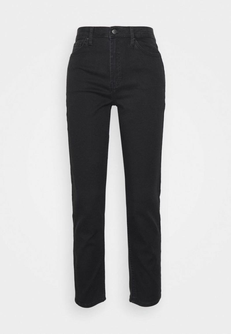 Anna Field Cheapest Straight Jeans Dam Svarta Blå | SE-BTUCGS249