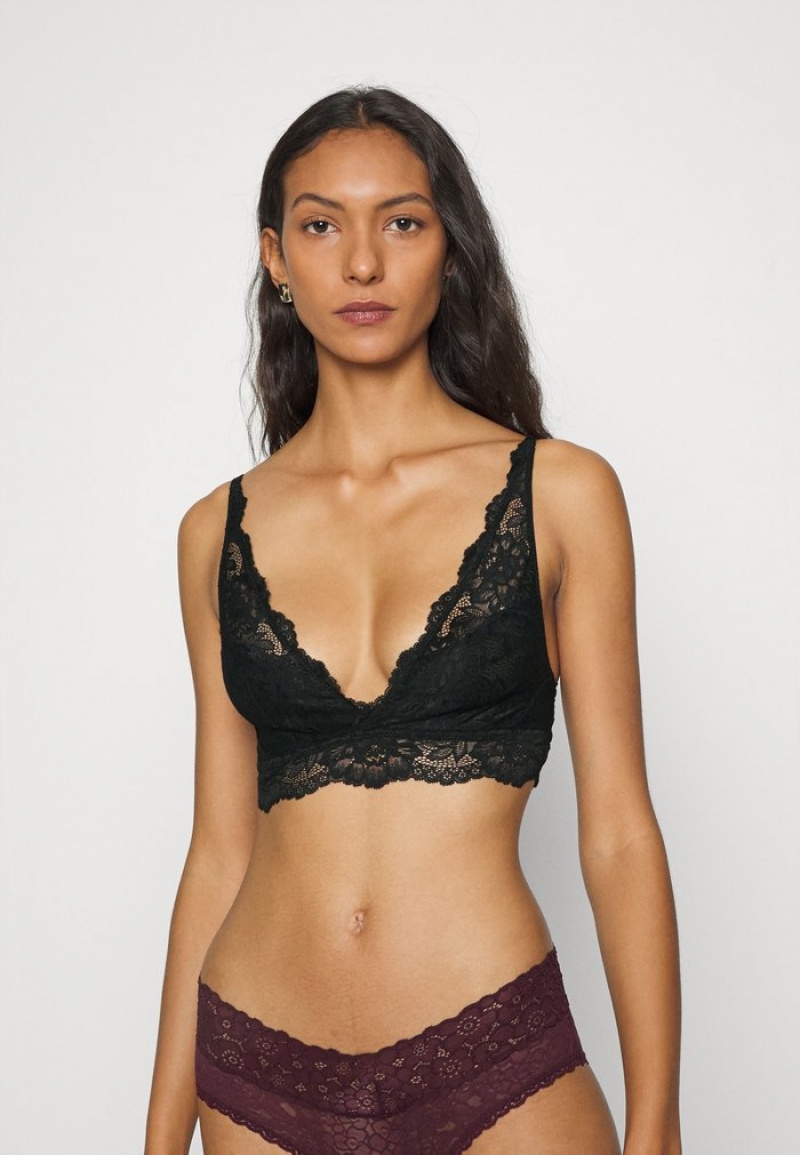 Anna Field Coupon 3Pp Bralette Bustier Dam Svarta | SE-HAXWSM253