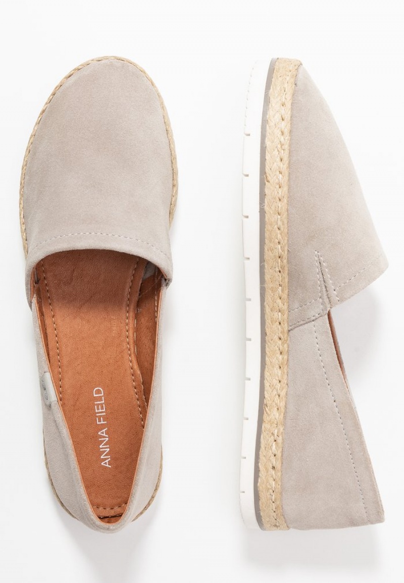 Anna Field Coupon Leather Espadrilles Låga Skor Dam Grå | SE-UHOZNF410