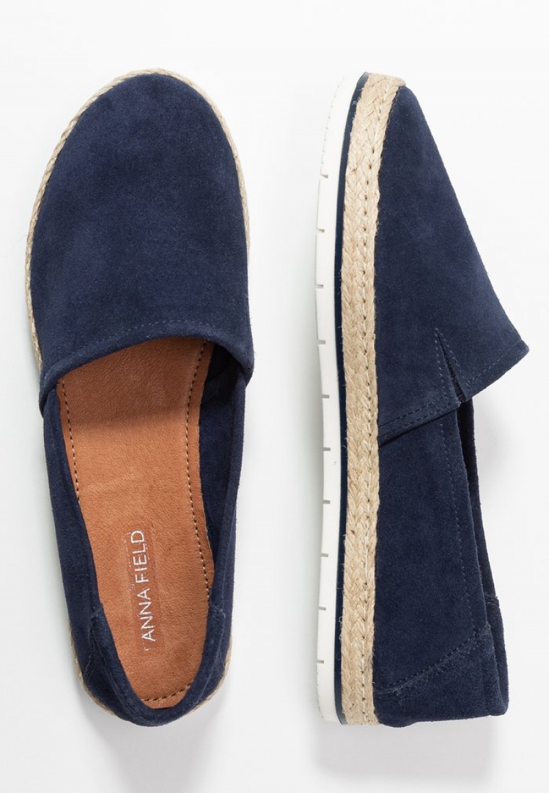 Anna Field Coupon Leather Espadrilles Låga Skor Dam Mörkblå | SE-UOIGSH654