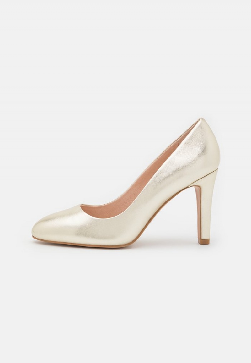 Anna Field Coupon Leather Klassiska Heels Klackar Dam Guld | SE-UPOMIV536