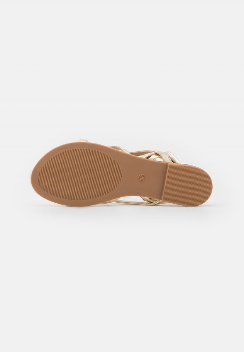 Anna Field Coupon T-Bar Sandaler Dam Guld | SE-DMGRCN198