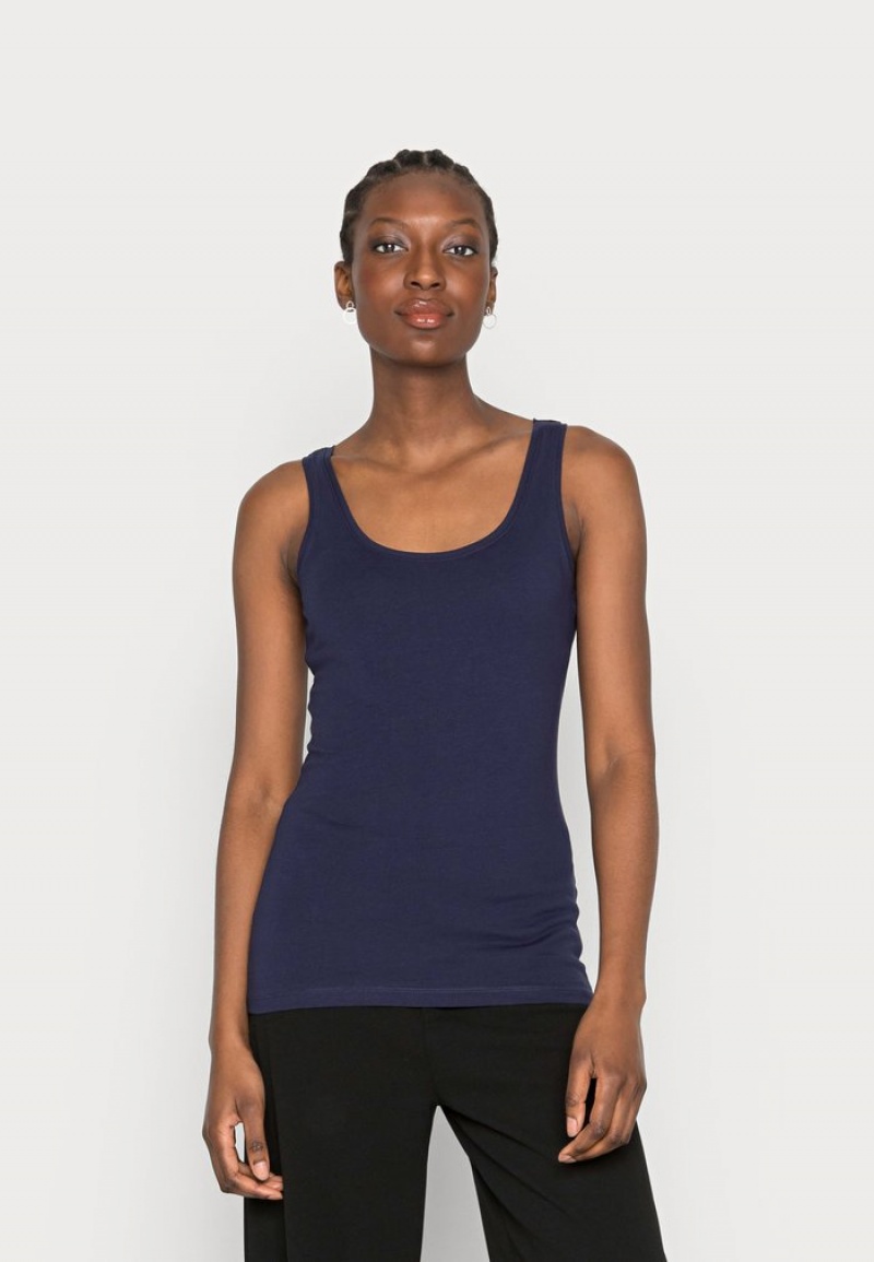 Anna Field Deals Basic Tank 3Er Pack Top T-Shirt Dam Mörkblå | SE-IPCFDU562