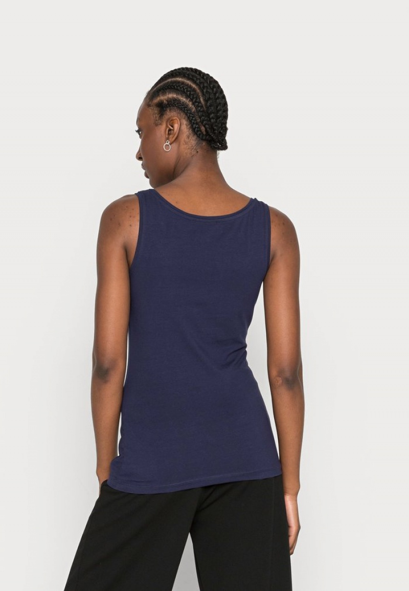 Anna Field Deals Basic Tank 3Er Pack Top T-Shirt Dam Mörkblå | SE-IPCFDU562