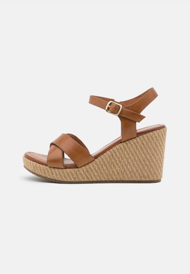 Anna Field Deals Leather High Klackar Sandaler Dam Bruna | SE-LBAJNC805