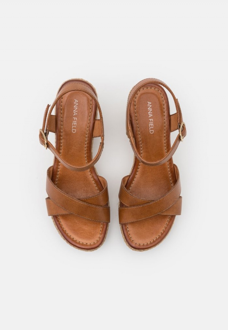 Anna Field Deals Leather High Klackar Sandaler Dam Bruna | SE-LBAJNC805