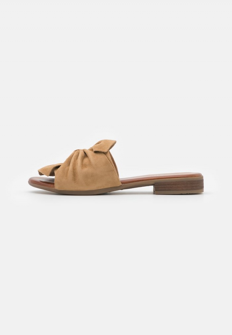 Anna Field Deals Leather Mules Dam Beige | SE-PJTOYH013