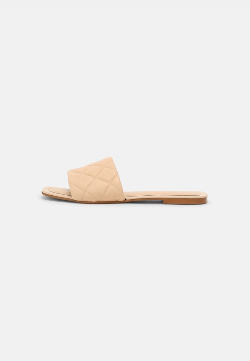 Anna Field Deals Leather Mules Dam Beige | SE-BVQFJU918