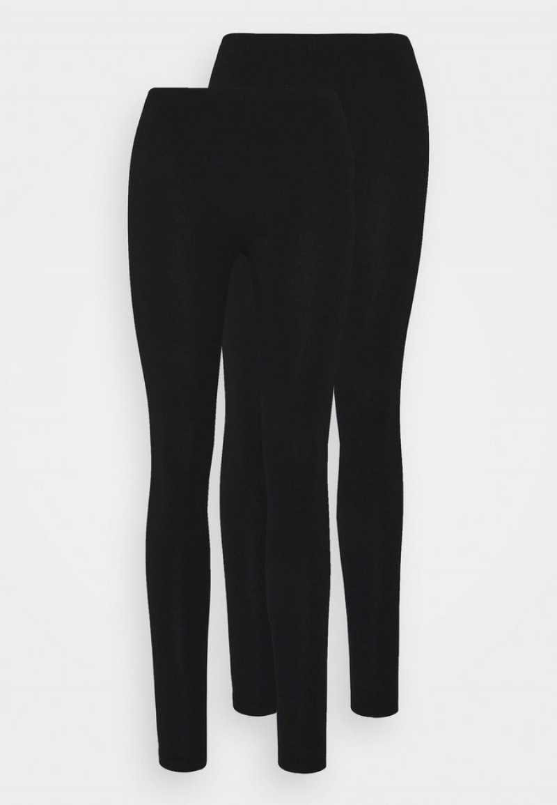 Anna Field Discount 2Pp Jersey Legging Leggings Stockings Tights Dam Svarta | SE-XONARK183