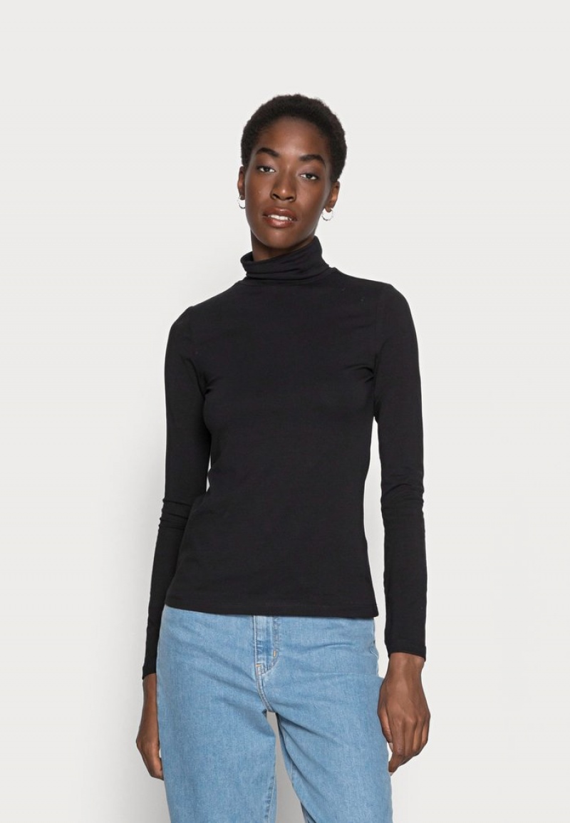 Anna Field Discount Basic Roll Neck Långärmad Dam Svarta | SE-QJYBRH518