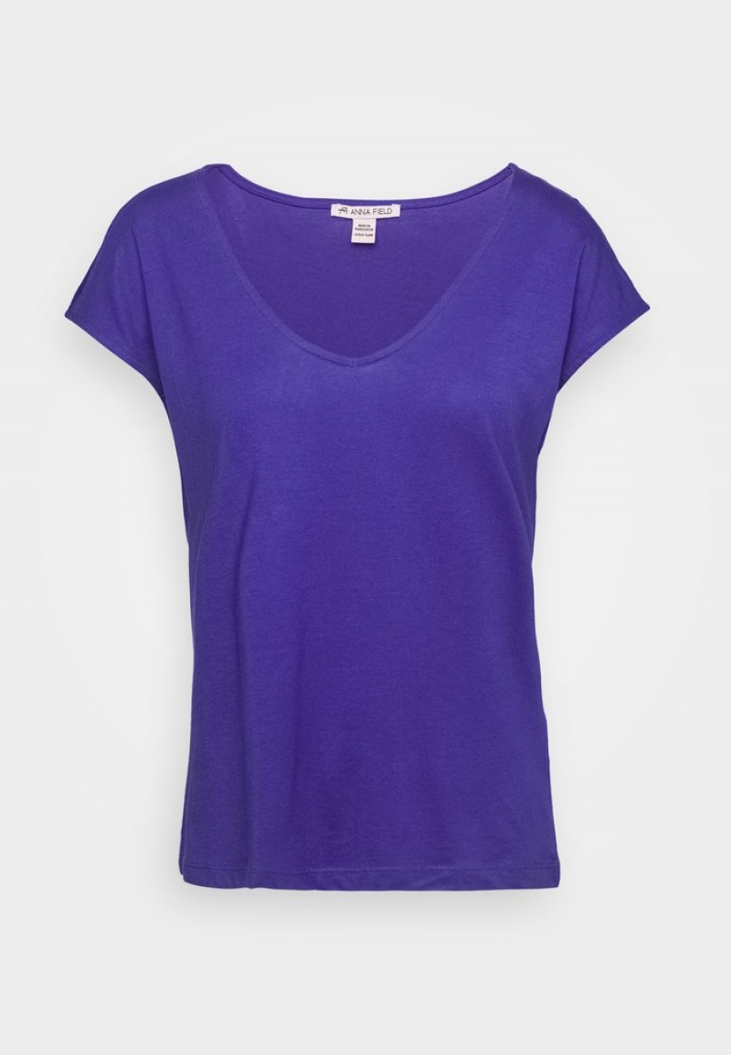 Anna Field Discount Basic T-Shirt Dam Blå | SE-BXVHPC135