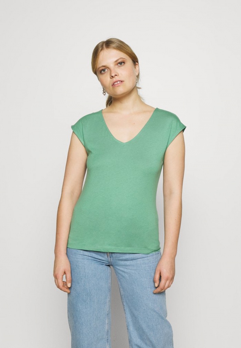 Anna Field Discount Basic T-Shirt Dam Gröna | SE-VZDTNX812