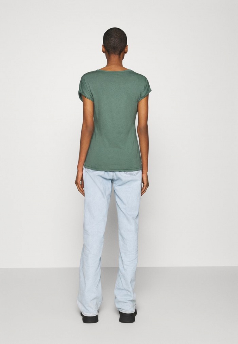 Anna Field Discount Basic T-Shirt Dam Khaki | SE-RCAKBW107