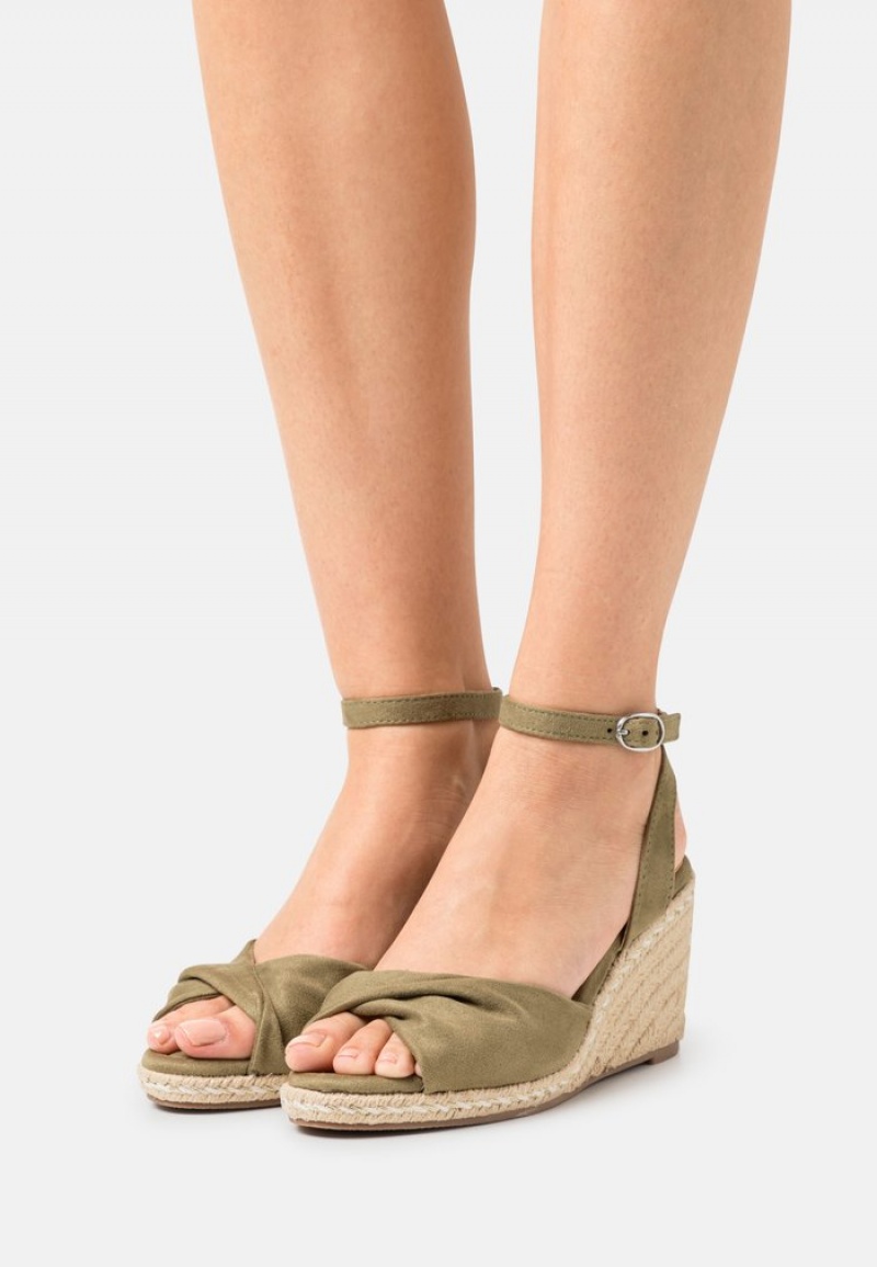 Anna Field Discount Bekvämlighet Espadrilles Sandaler Dam Khaki | SE-VZNISK426