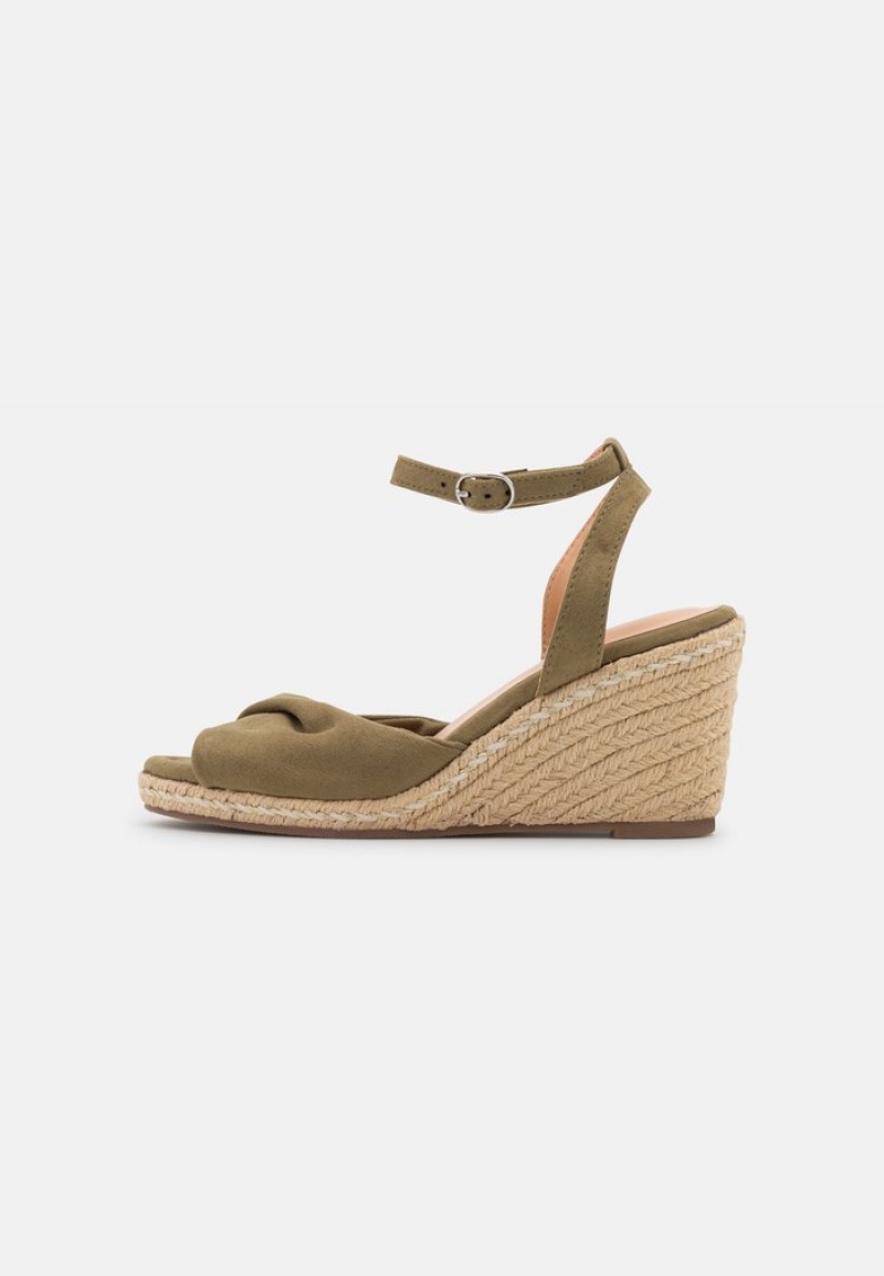 Anna Field Discount Bekvämlighet Espadrilles Sandaler Dam Khaki | SE-VZNISK426