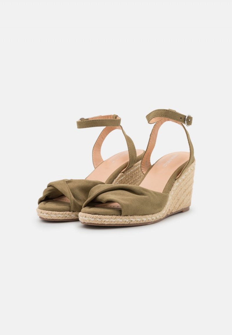 Anna Field Discount Bekvämlighet Espadrilles Sandaler Dam Khaki | SE-VZNISK426