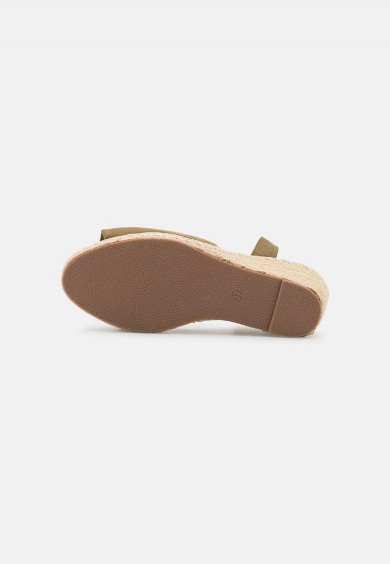 Anna Field Discount Bekvämlighet Espadrilles Sandaler Dam Khaki | SE-VZNISK426