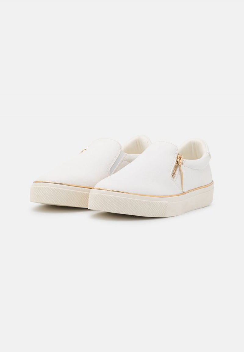 Anna Field Discount Bekvämlighet Slip-Ons Låga Skor Dam Vita | SE-MGIYQN904