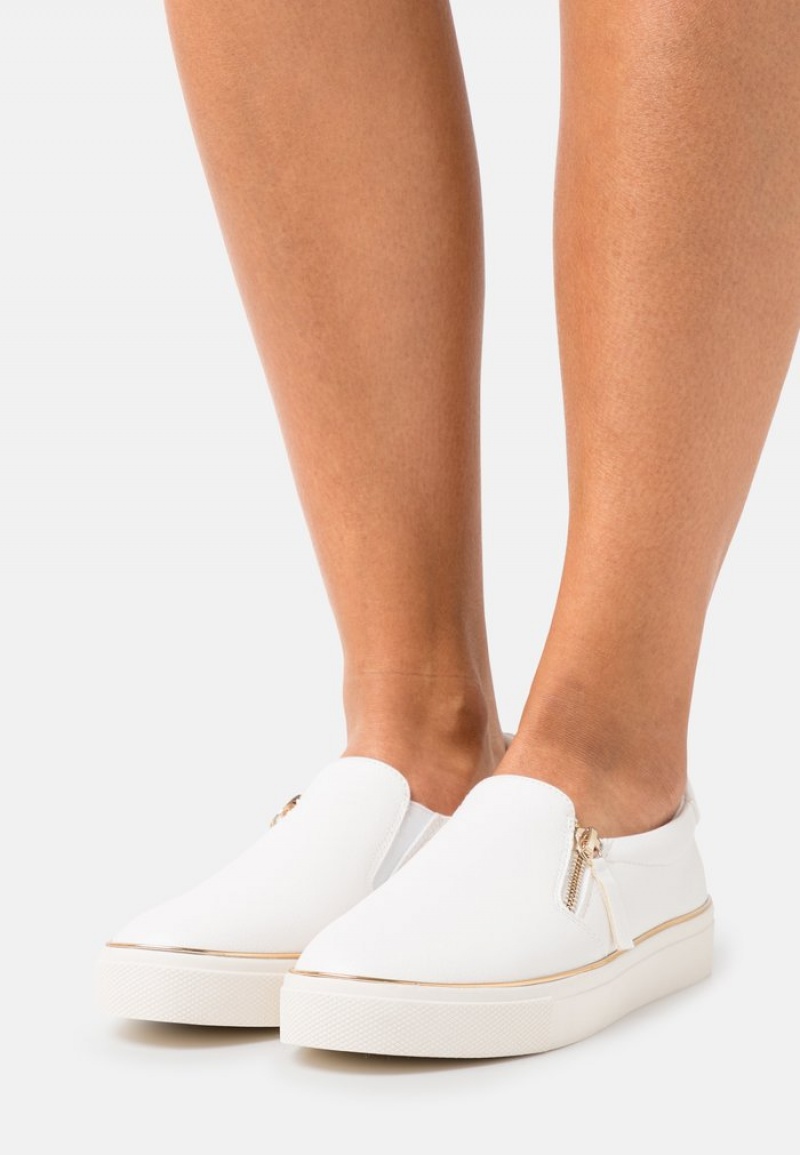 Anna Field Discount Bekvämlighet Slip-Ons Låga Skor Dam Vita | SE-MGIYQN904