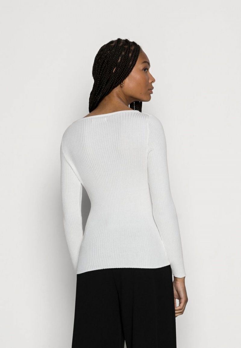 Anna Field Discount Boatneck Jumper Pullover Dam Vita | SE-SWJULC879