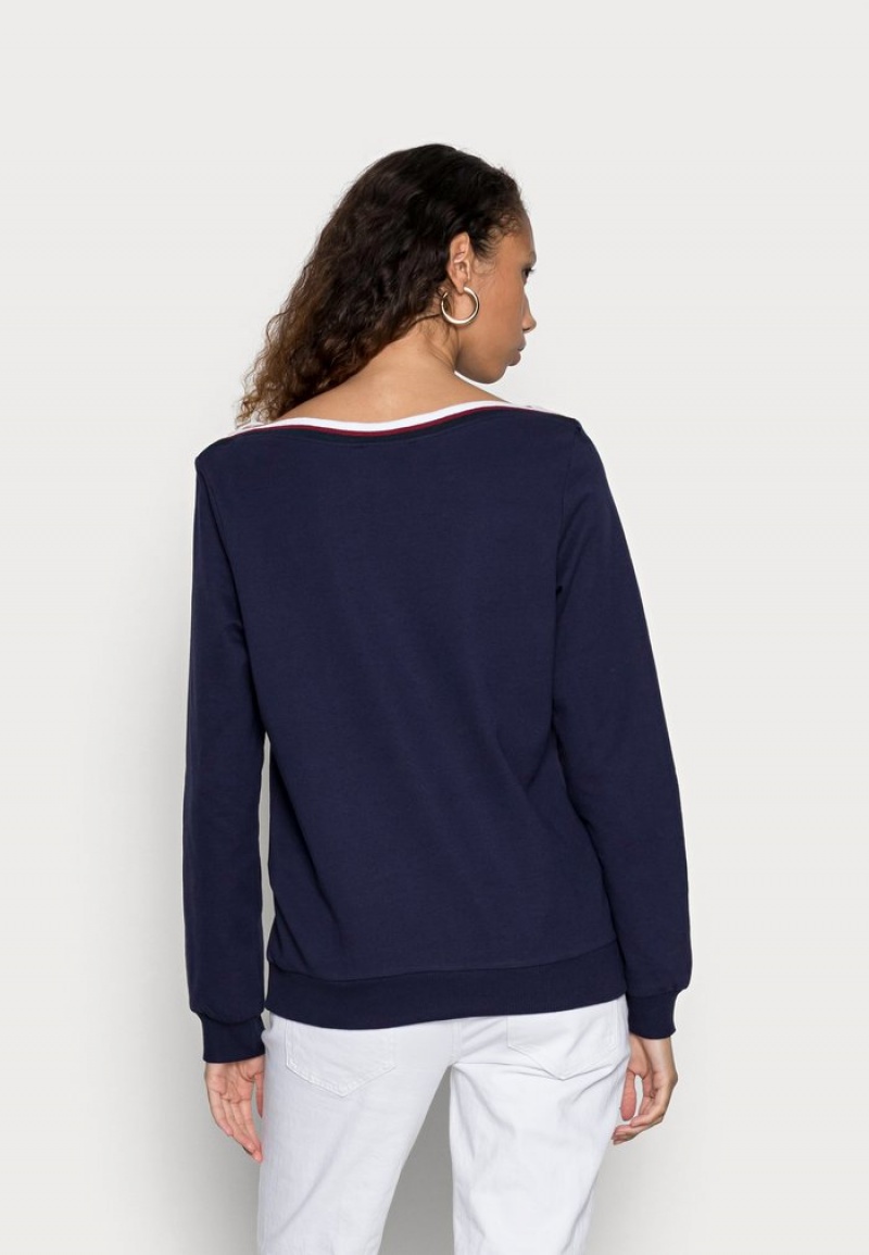 Anna Field Discount Båt Neck Sweatshirt Pullover Dam Mörkblå | SE-DSPBXC978