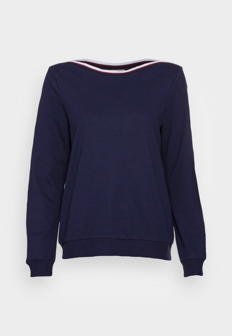 Anna Field Discount Båt Neck Sweatshirt Pullover Dam Mörkblå | SE-DSPBXC978