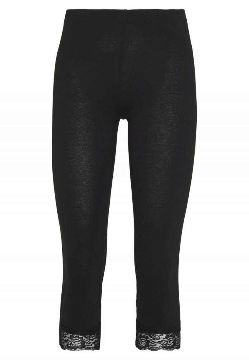 Anna Field Discount Capri Leggings With Spets Leggings Långbyxor Dam Svarta | SE-YDLOQN297