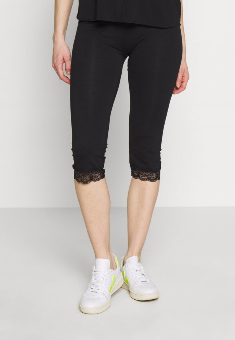 Anna Field Discount Capri Leggings With Spets Leggings Långbyxor Dam Svarta | SE-YDLOQN297