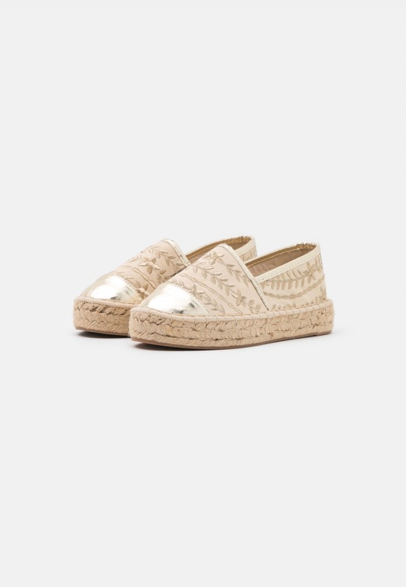 Anna Field Discount Espadrilles Låga Skor Dam Guld | SE-KHOAXD302