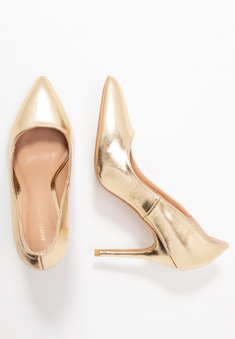 Anna Field Discount High Heels Klackar Dam Guld | SE-SGIOTL598