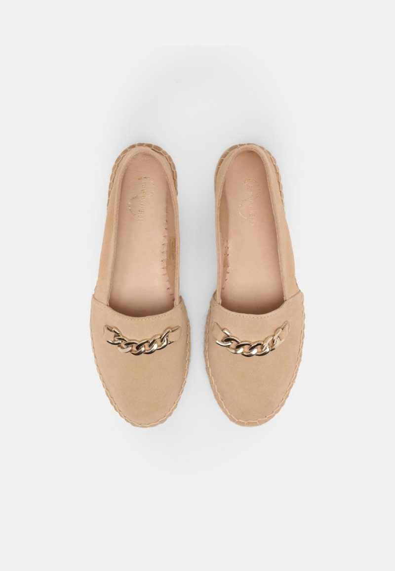 Anna Field Discount Leather Espadrilles Låga Skor Dam Beige | SE-AQINUT563