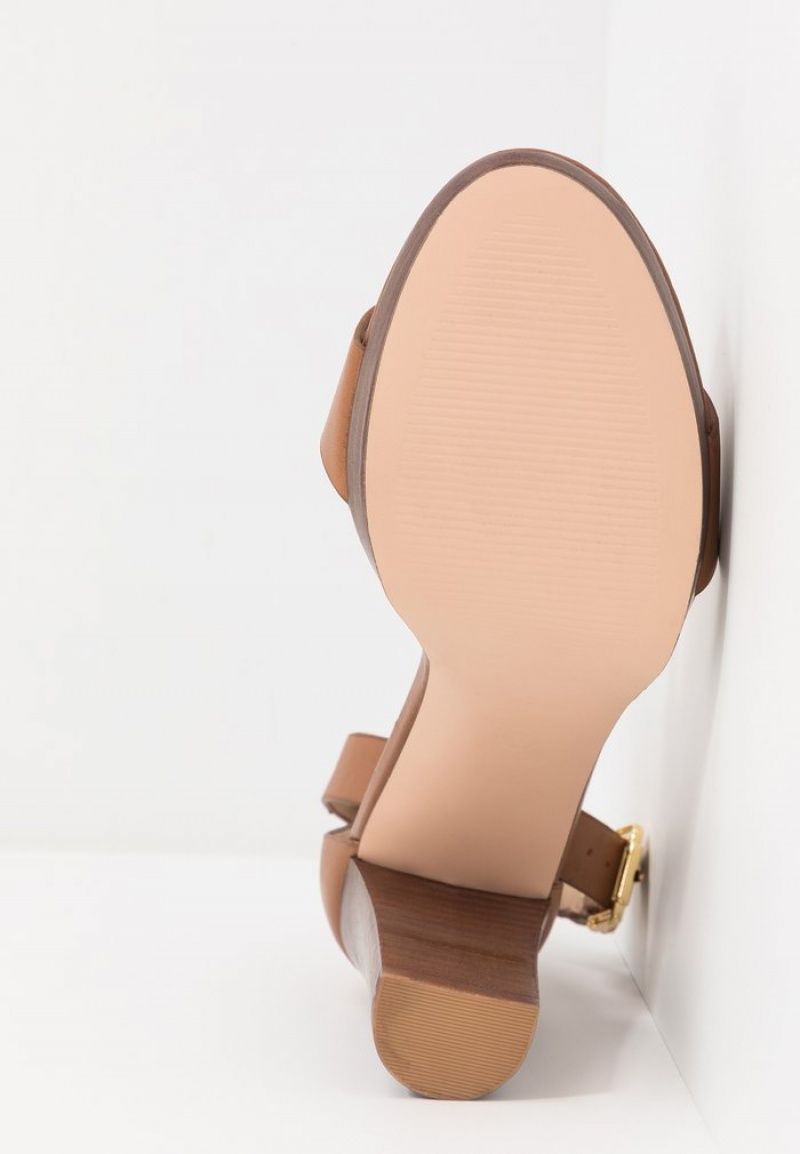 Anna Field Discount Leather High Klackar Sandaler Dam Bruna | SE-ISOHNK749