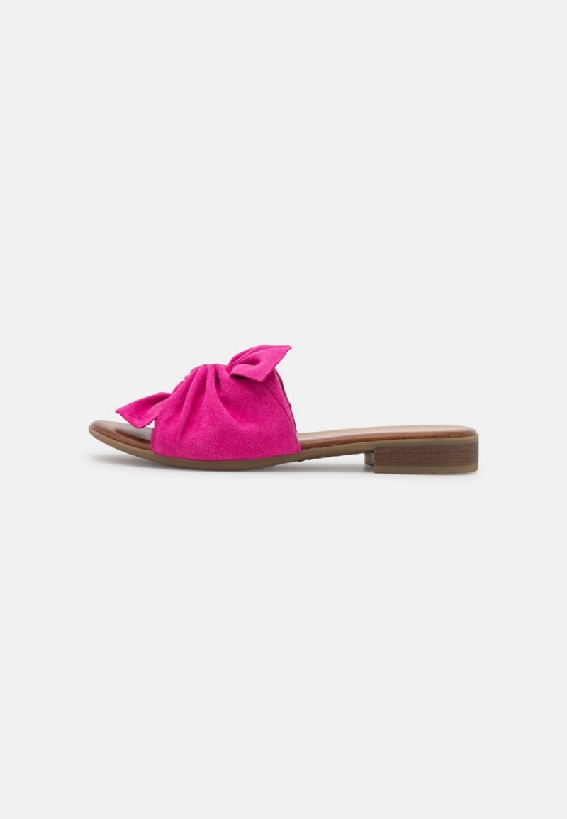 Anna Field Discount Leather Mules Dam Rosa | SE-JPIZDO546