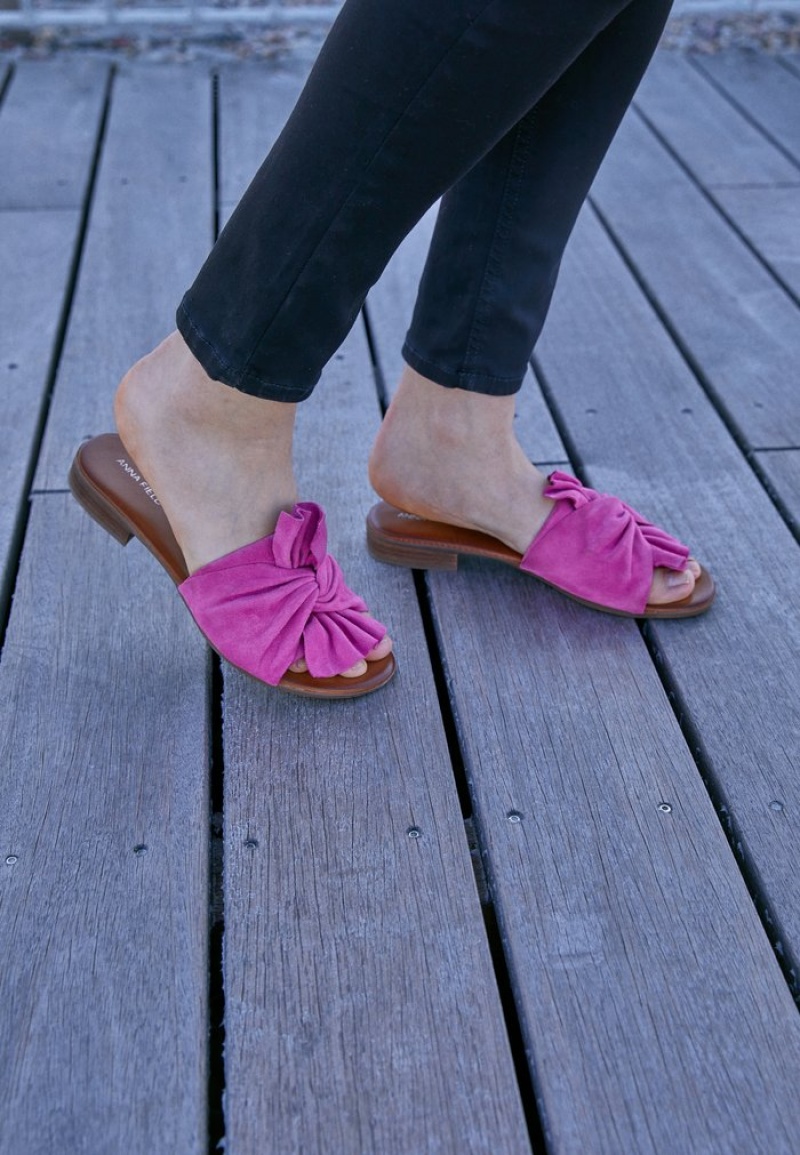 Anna Field Discount Leather Mules Dam Rosa | SE-JPIZDO546