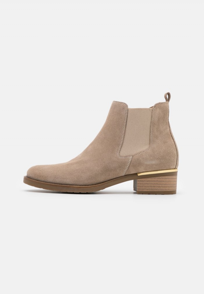 Anna Field Discount Leather Stövletter Dam Beige | SE-CLOZNR875