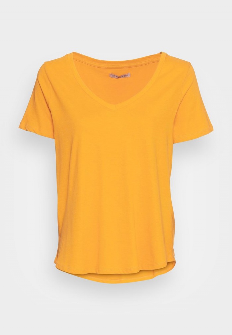 Anna Field Flash Sale Basic T-Shirt Dam Gula | SE-UTPZHY387