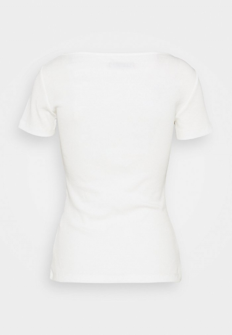 Anna Field Flash Sale Basic T-Shirt Dam Vita | SE-KQRPCU735