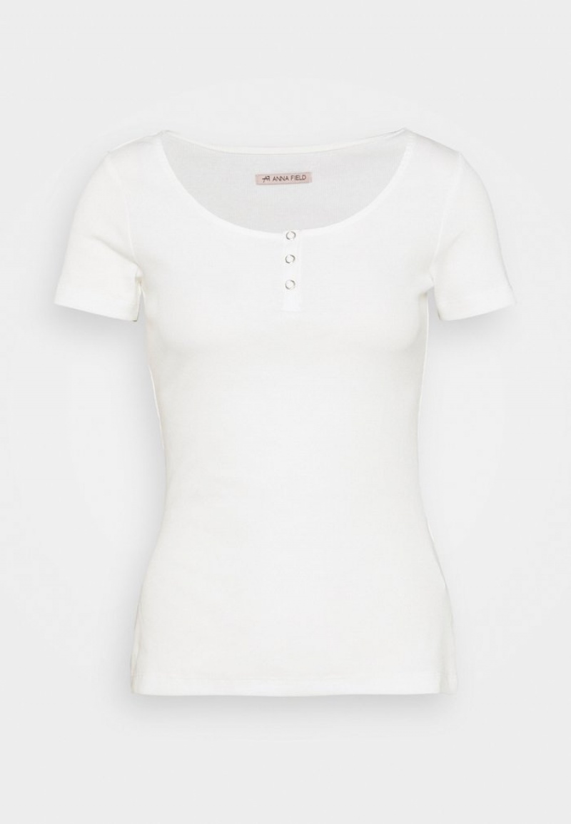 Anna Field Flash Sale Basic T-Shirt Dam Vita | SE-KQRPCU735