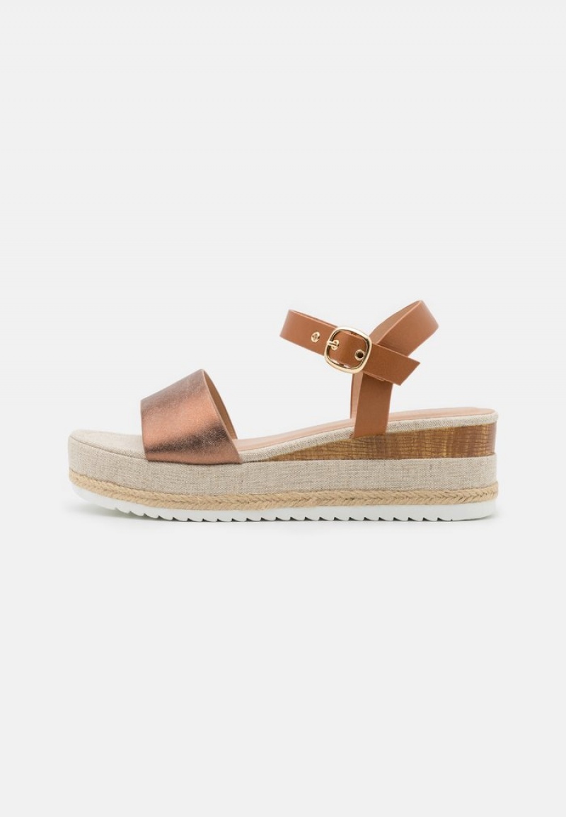 Anna Field Flash Sale Bekvämlighet Espadrilles Sandaler Dam Bruna | SE-YJNUIO740