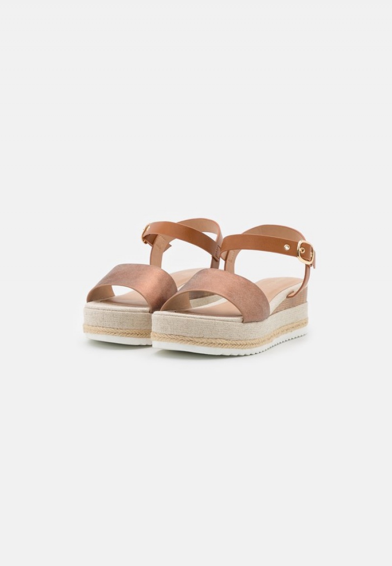 Anna Field Flash Sale Bekvämlighet Espadrilles Sandaler Dam Bruna | SE-YJNUIO740