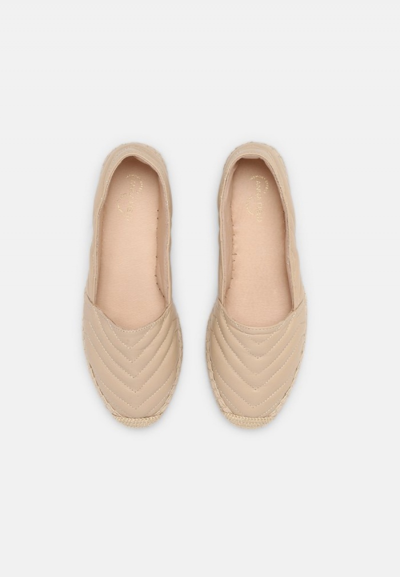 Anna Field Flash Sale Leather Espadrilles Låga Skor Dam Beige | SE-VDPJYZ459