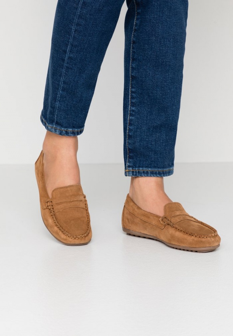 Anna Field Flash Sale Leather Moccasins Låga Skor Dam Bruna | SE-SYZQFM521