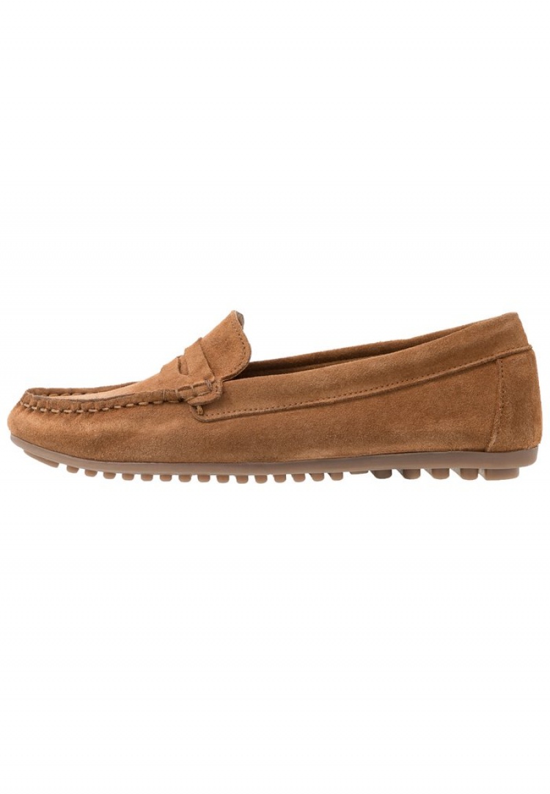 Anna Field Flash Sale Leather Moccasins Låga Skor Dam Bruna | SE-SYZQFM521