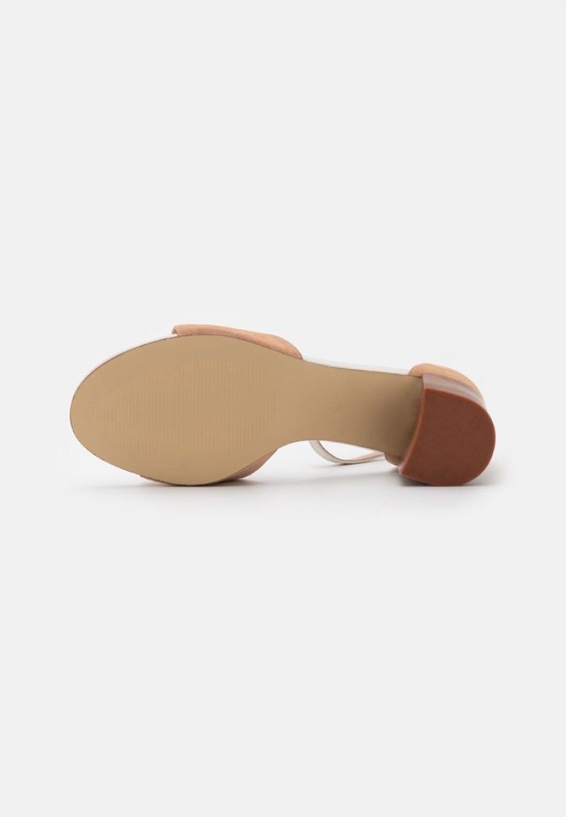 Anna Field Flash Sale Leather Sandaler Dam Beige | SE-KGRUIS389