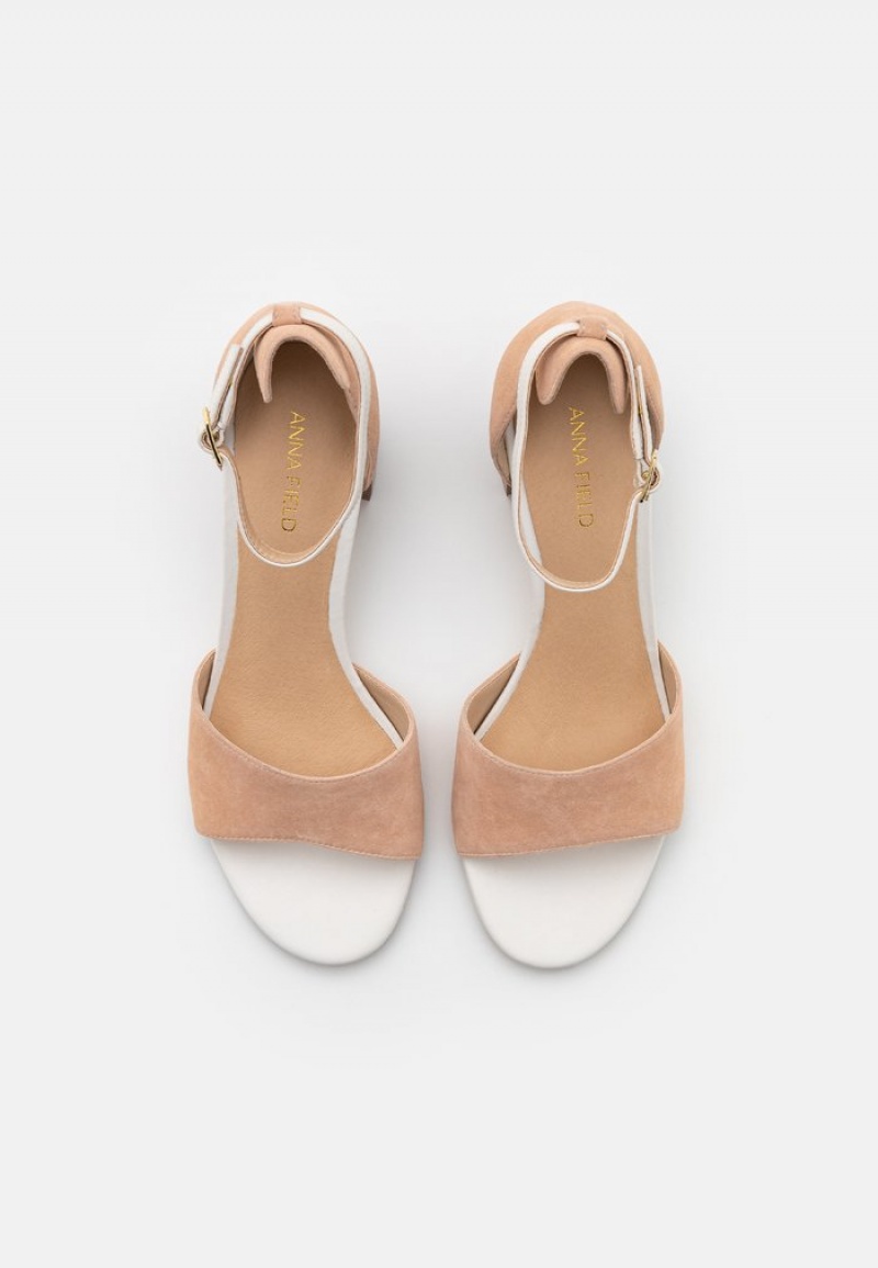 Anna Field Flash Sale Leather Sandaler Dam Beige | SE-KGRUIS389